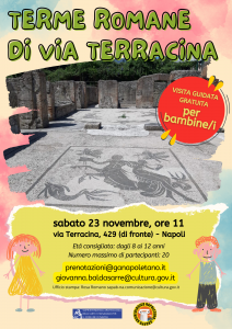 Sabato 23 novembre, in occasione dell’apertura straordinaria delle Terme Romane di via Terracina: Visita guidata per bambini