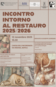 Il 12 novembre dalle 10.30 alle 13.00: quarta edizione di <strong>IncontroIntorno al Restauro 2025-2026</strong> nella chiesa di Santa Maria dell’Incoronata a via Medina